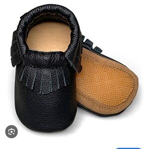 Lucky Love Chocolate Brown Leather Unisex Kids Moccasins